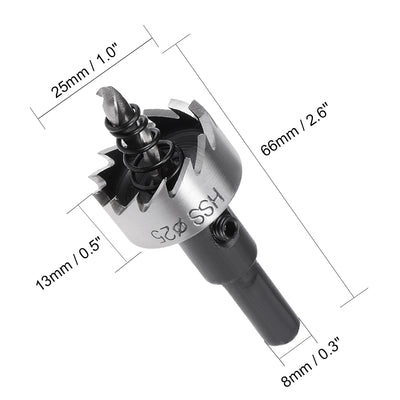 Harfington Uxcell 2 Pcs 25mm HSS Drill Bit Hole Saw Cutter for Metal Alloy Wood