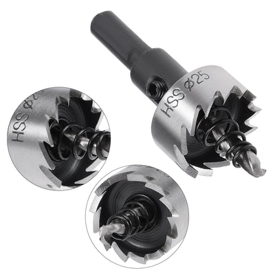 Harfington Uxcell 2 Pcs 25mm HSS Drill Bit Hole Saw Cutter for Metal Alloy Wood