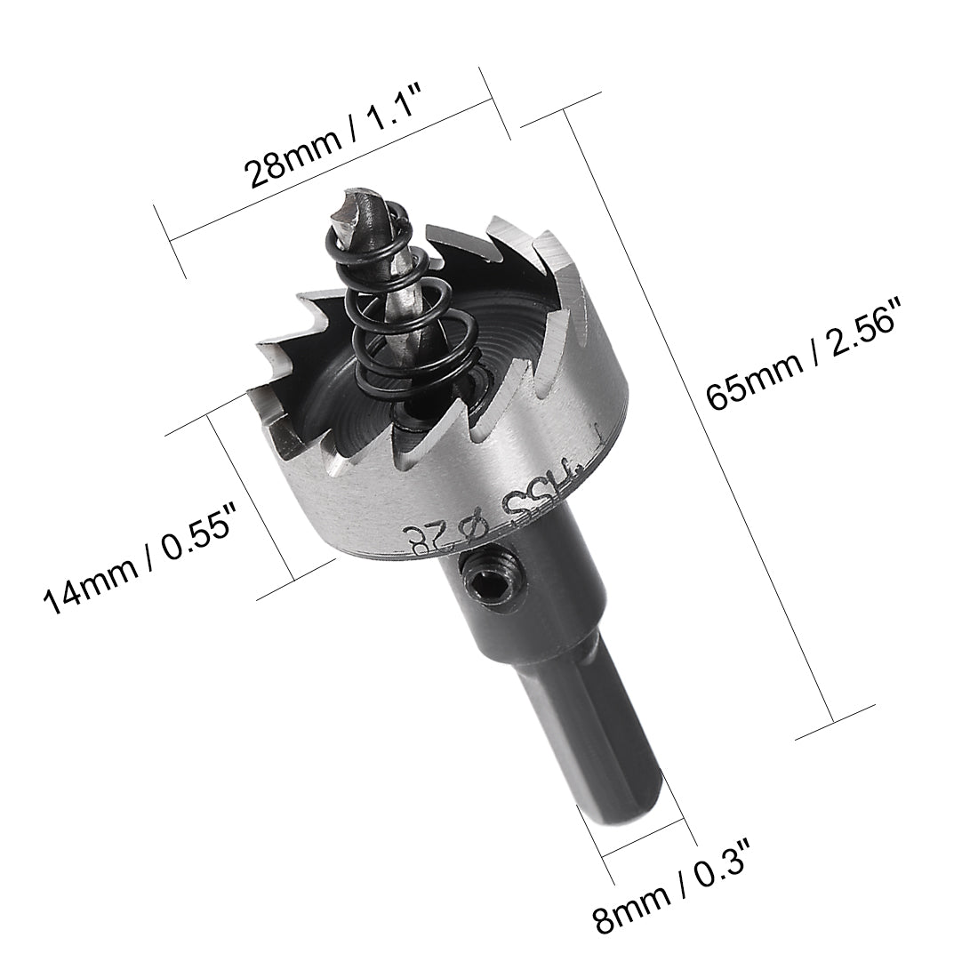 uxcell Uxcell 28mm HSS Drill Bit Hole Saw Cutter for Metal Alloy Wood