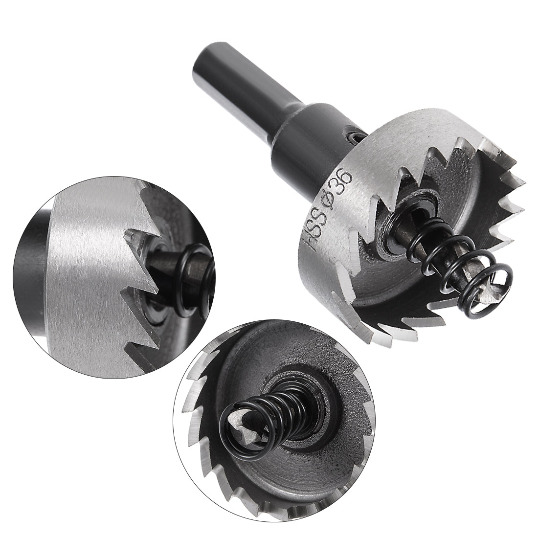 uxcell Uxcell 36mm HSS Drill Bit Hole Saw Cutter for Metal Alloy Wood