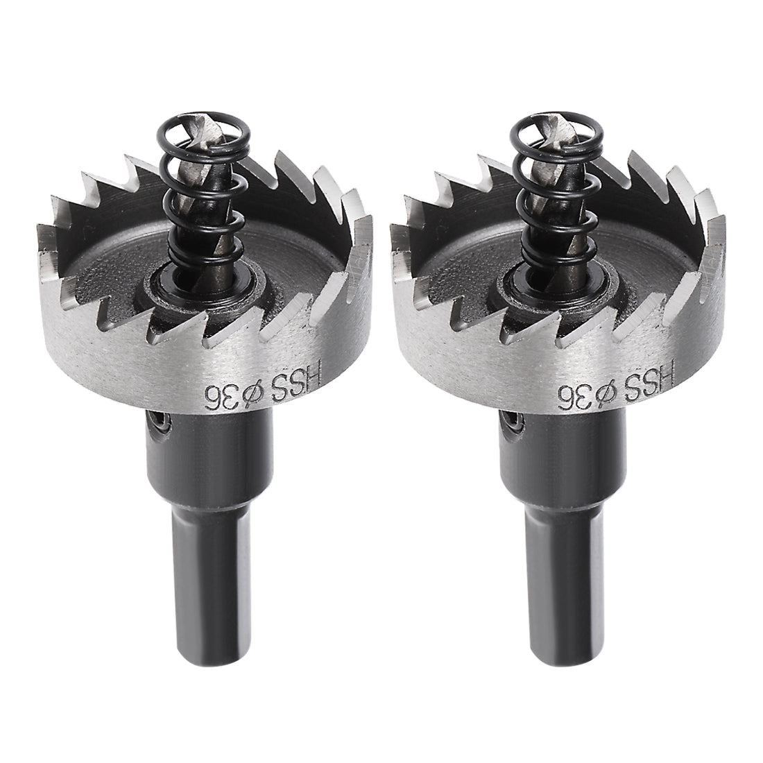 uxcell Uxcell 2 Pcs 36mm HSS Drill Bit Hole Saw Cutter for Metal Alloy Wood