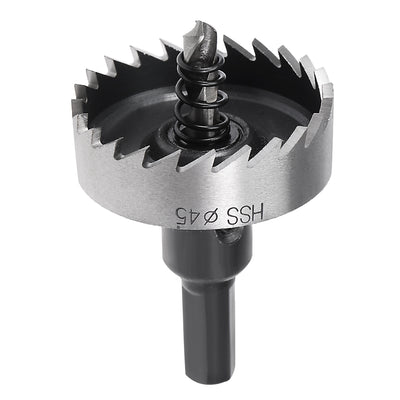 Harfington Uxcell 45mm HSS Drill Bit Hole Saw Cutter for Metal Alloy Wood