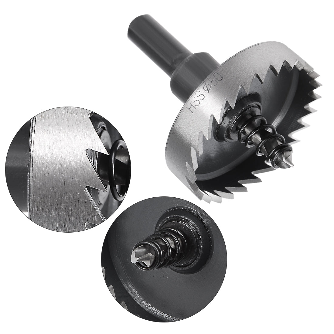 uxcell Uxcell 50mm HSS Drill Bit Hole Saw Cutter for Metal Alloy Wood