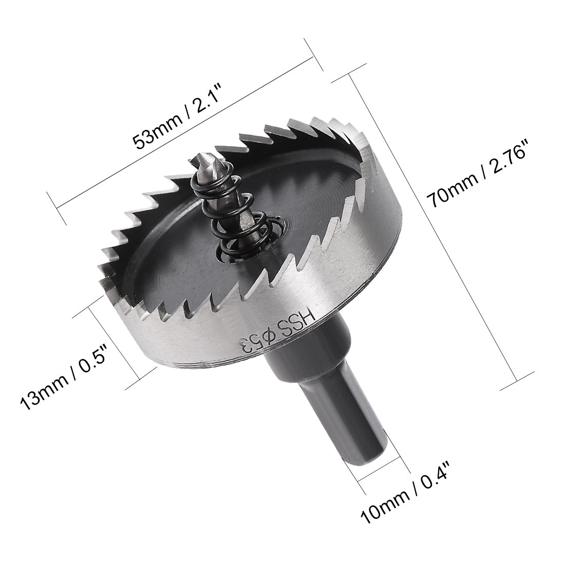 uxcell Uxcell 53mm High Speed Steel Drill Bit Hole Saw Cutter for Metal Alloy Wood