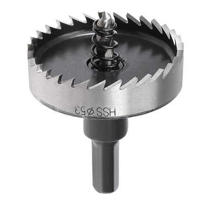 Harfington Uxcell 53mm High Speed Steel Drill Bit Hole Saw Cutter for Metal Alloy Wood