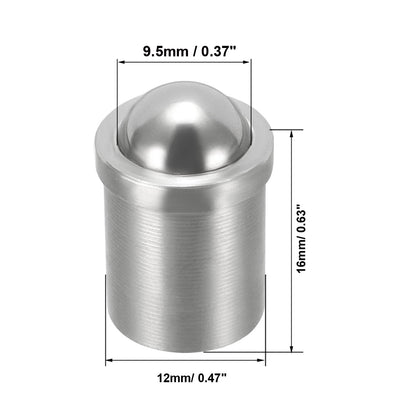 Harfington Uxcell Door Cabinet Closet Drawer 12mm Dia Stainless Steel Ball Catch Latch Catcher 2Pcs