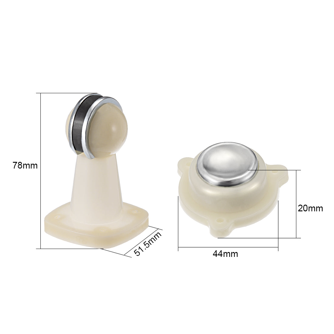 uxcell Uxcell Plastic Door Magnetic Catch Holder Stopper Doorstop Screw Mount Beige