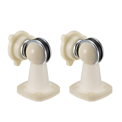 Harfington Uxcell Plastic Door Magnetic Catch Holder Stopper Doorstop Screw Mount Beige 2pcs