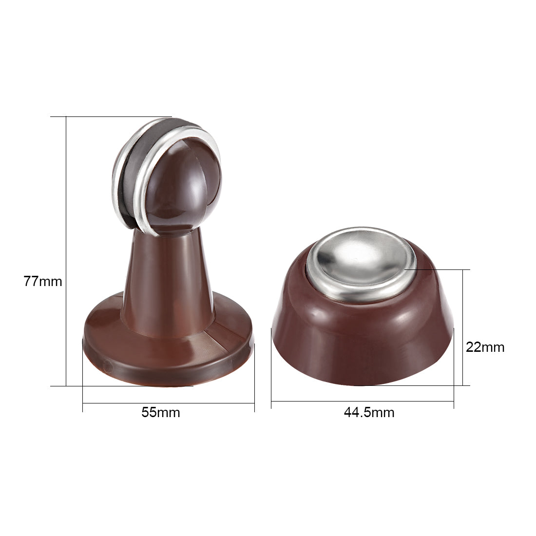 uxcell Uxcell Plastic Door Magnetic Catch Holder Stopper With Hidden Screw Mounts Brown