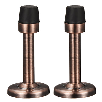 Harfington Uxcell Door Stopper Stop Bumper Wall Protector Sound Dampening Wall Mount W Rubber Tip Copper Tone 2pcs