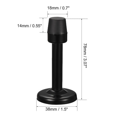 Harfington Uxcell Door Stopper Stop Bumper Wall Protector Sound Dampening Wall Mount W Rubber Tip Black