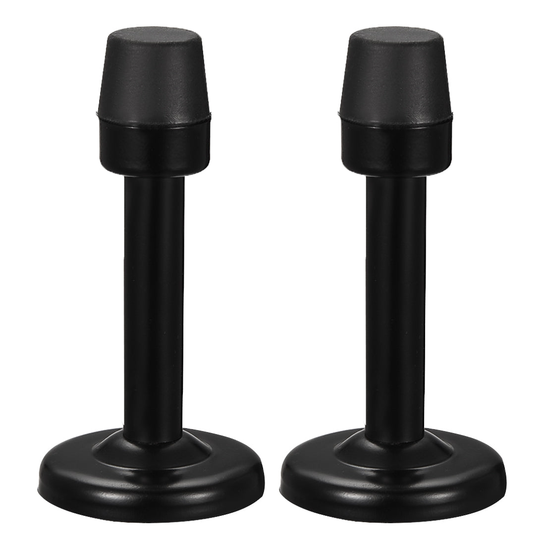 uxcell Uxcell Door Stopper Stop Bumper Wall Protector Sound Dampening Wall Mount W Rubber Tip Black 2pcs