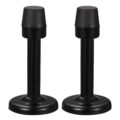 Harfington Uxcell Door Stopper Stop Bumper Wall Protector Sound Dampening Wall Mount W Rubber Tip Black 2pcs