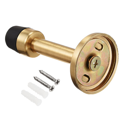 Harfington Uxcell Door Stopper Stop Bumper Wall Protector Sound Dampening Wall Mount w Rubber Tip Gold Tone