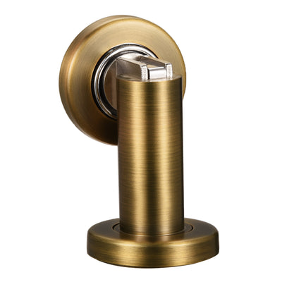 Harfington Uxcell Zinc Alloy Door Magnetic Catch Holder Stopper Doorstop Brushed Floor Mount, Dark Brass Tone