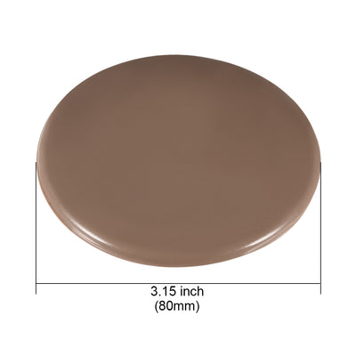 Harfington Uxcell 80mm Wall Protectors Self Adhesive Door Handle Bumper Guard Stopper Silicone Stop Brown 2pcs