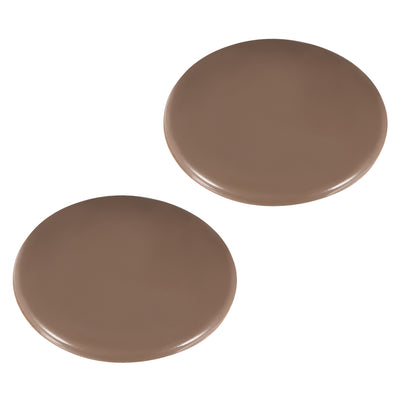 Harfington Uxcell 80mm Wall Protectors Self Adhesive Door Handle Bumper Guard Stopper Silicone Stop Brown 2pcs