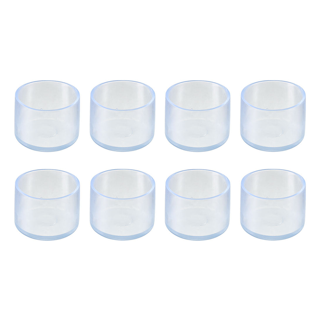 uxcell Uxcell Clear PVC Chair Leg Caps End Tip Feet Cover Furniture Glide Floor Protector 8pcs 1.5" 38mm Inner Diameter, Reduce Noise Prevent Scratch