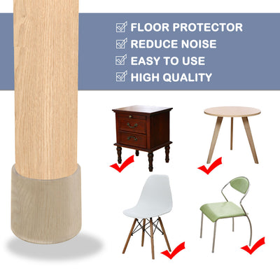 Harfington Uxcell Clear PVC Sofa Chair Leg Cap End Tip Feet Cover Furniture Glide Floor Protector 4pcs 1.57" 40mm Inner Diameter, Reduce Noise Prevent Scratch