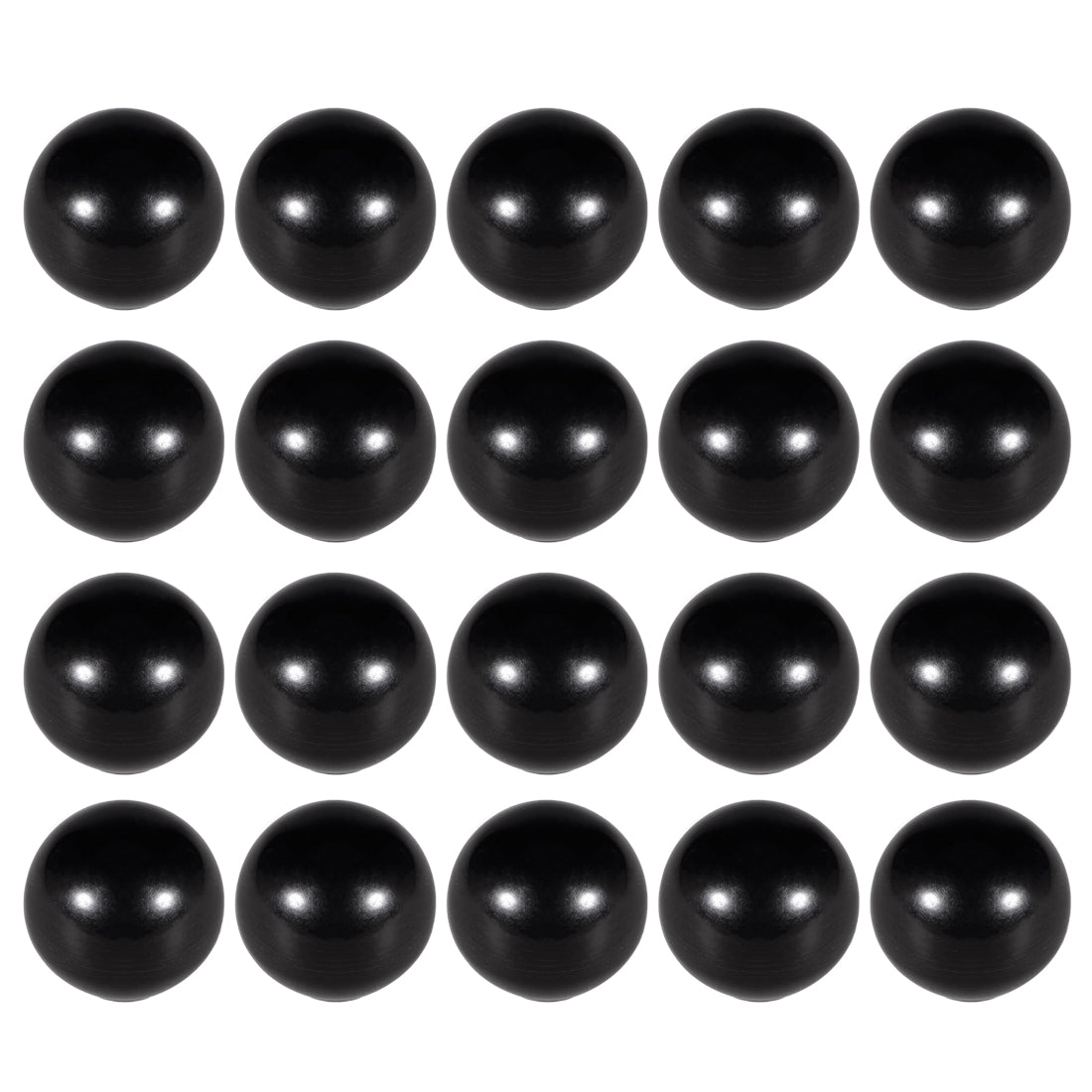 uxcell Uxcell 20 Pcs Thermoset Ball Knob M5 Female Thread Machine Handle 16mm Diameter Smooth Rim Black