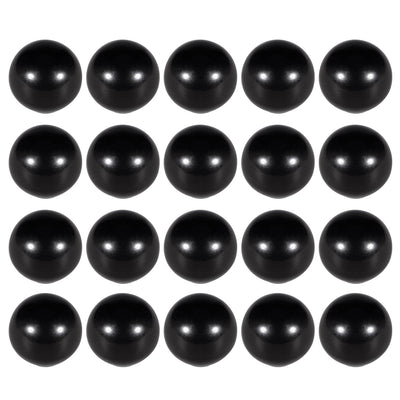 Harfington Uxcell 20 Pcs Thermoset Ball Knob M5 Female Thread Machine Handle 16mm Diameter Smooth Rim Black