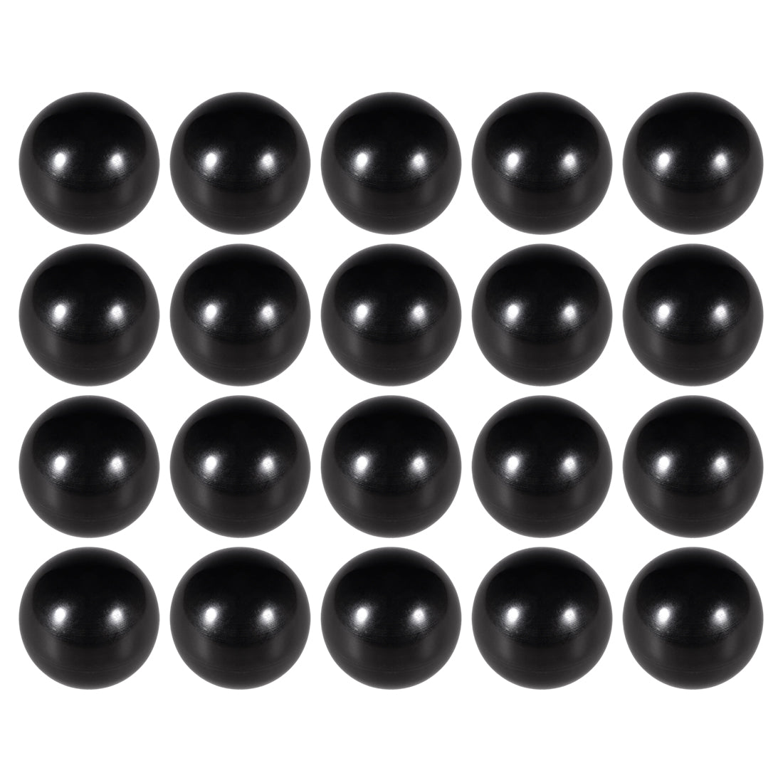 uxcell Uxcell 20 Pcs Thermoset Ball Knob M5 Female Thread Machine Handle 20mm Diameter Smooth Rim Black