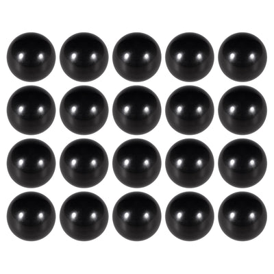 Harfington Uxcell 20 Pcs Thermoset Ball Knob M5 Female Thread Machine Handle 20mm Diameter Smooth Rim Black