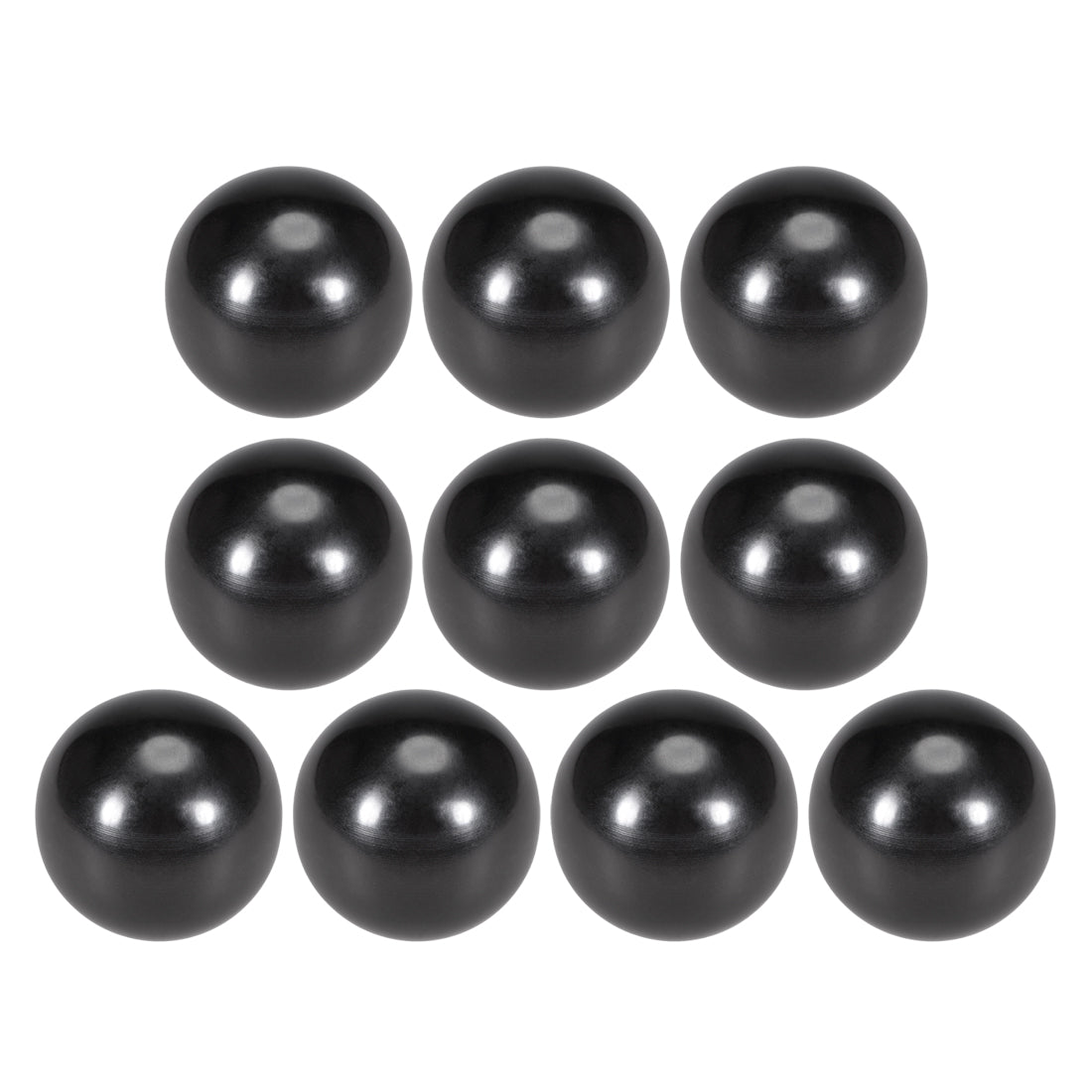 uxcell Uxcell 10 Pcs Thermoset Ball Knob M5 Female Thread Machine Handle 25mm Diameter Smooth Rim Black