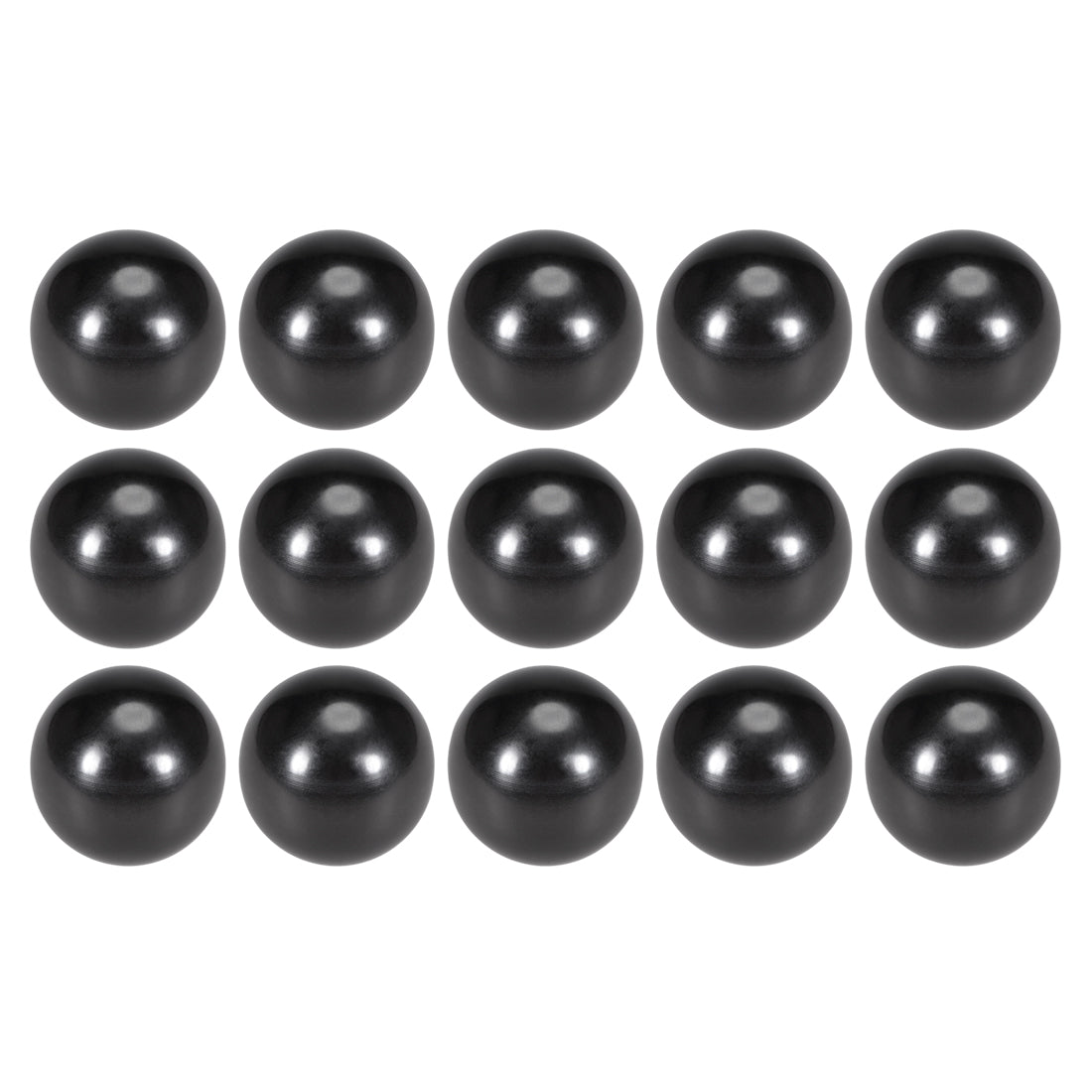 uxcell Uxcell 15 Pcs Thermoset Ball Knob M5 Female Thread Machine Handle 25mm Diameter Smooth Rim Black