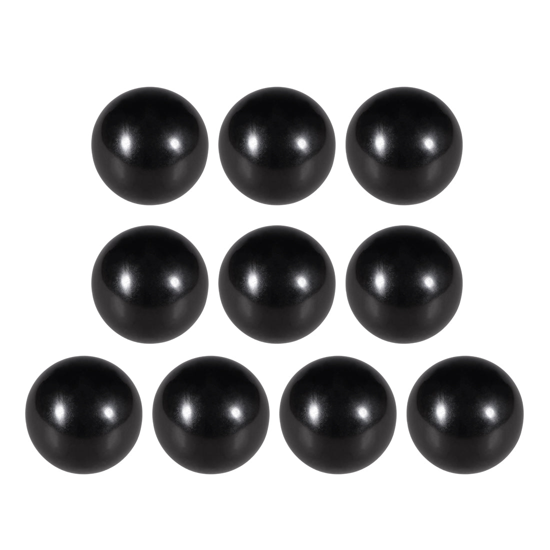 uxcell Uxcell 10 Pcs Thermoset Ball Knob M6 Female Thread Machine Handle 25mm Diameter Smooth Rim Black