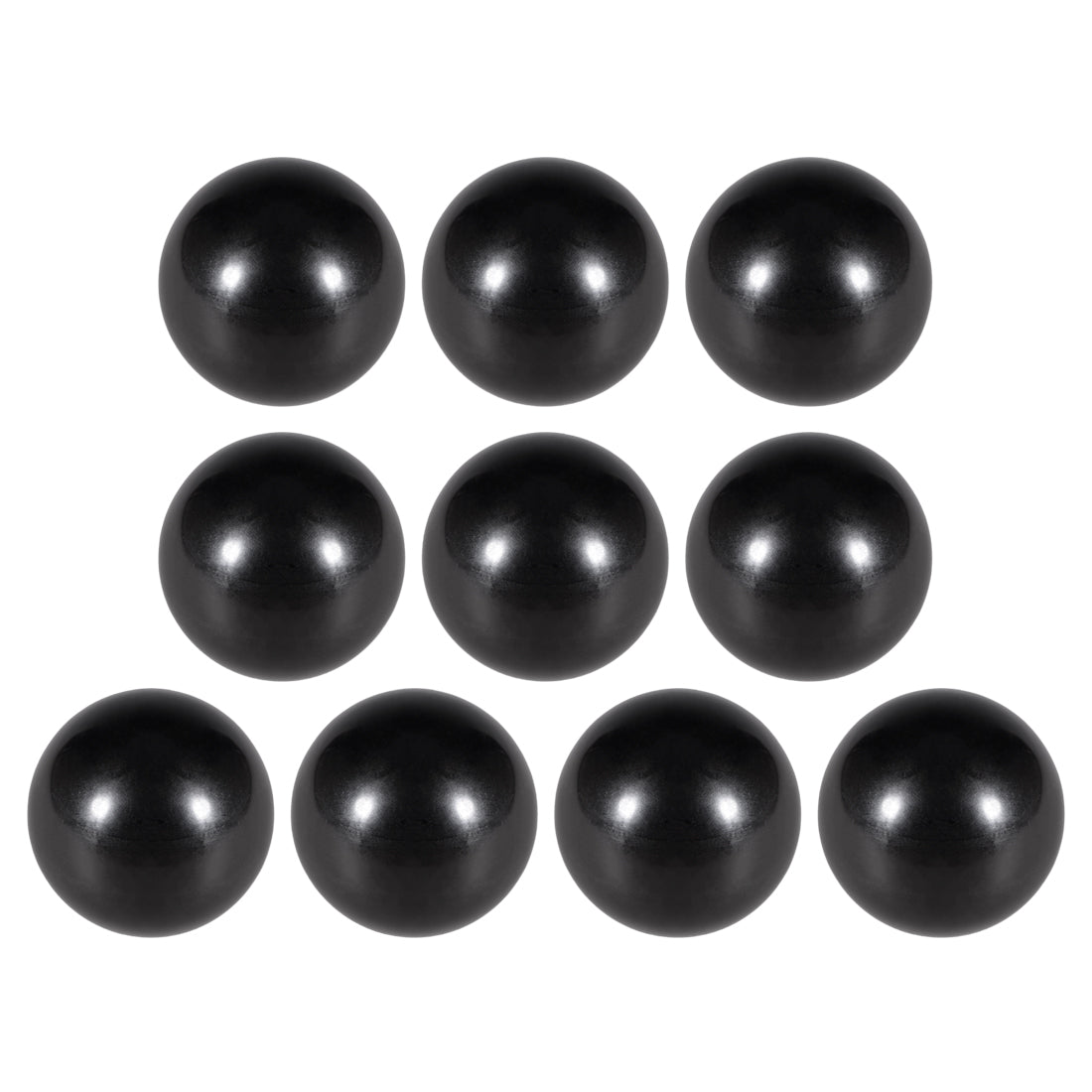 uxcell Uxcell 10 Pcs Thermoset Ball Knob M8 Female Thread Machine Handle 25mm Diameter Smooth Rim Black