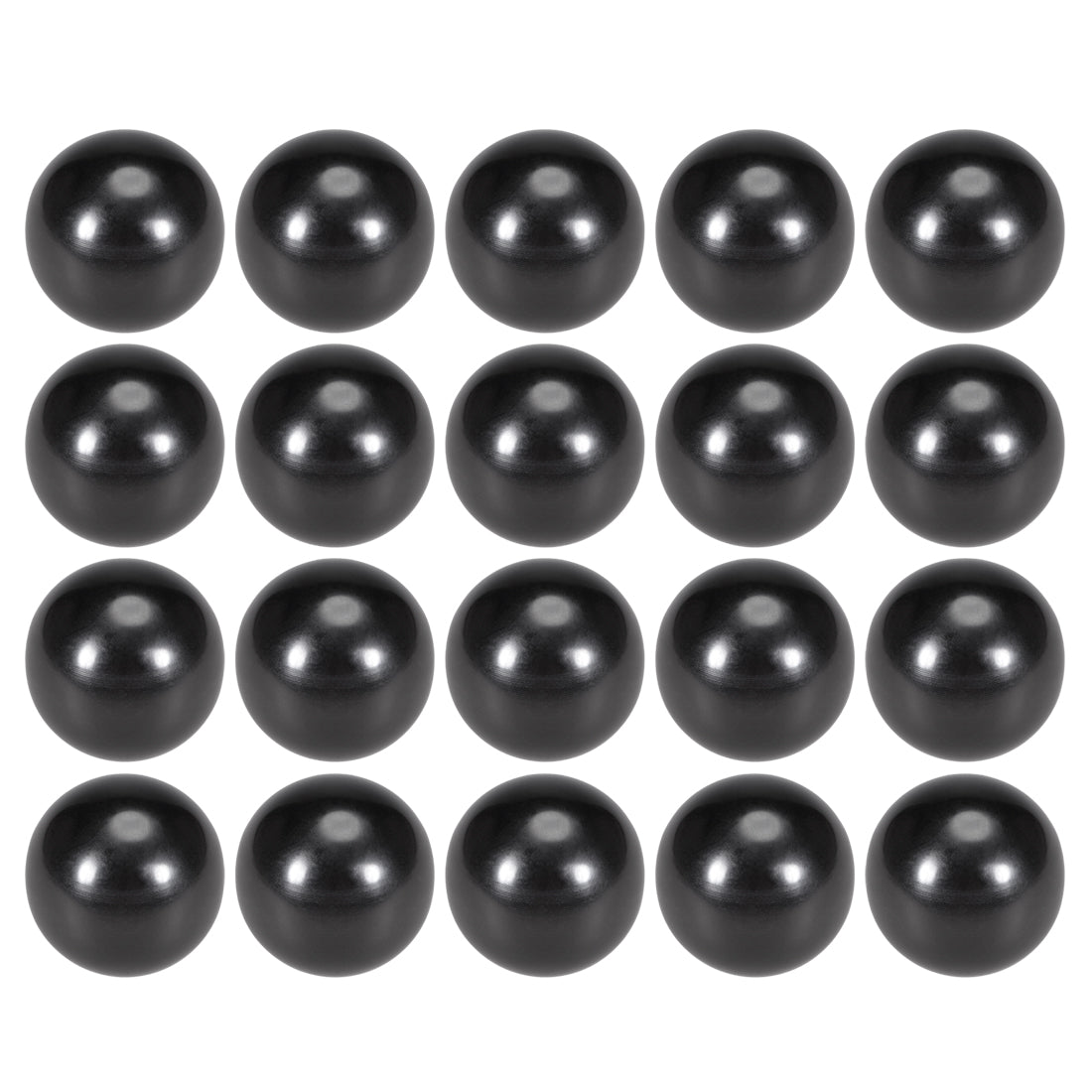 uxcell Uxcell 20 Pcs Thermoset Ball Knob M5 Female Thread Machine Handle 25mm Diameter Smooth Rim Black