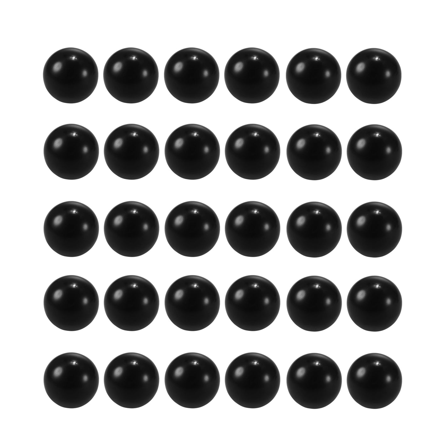 uxcell Uxcell 30 Pcs Thermoset Ball Knob M6 Female Thread Machine Handle 25mm Diameter Smooth Rim Black