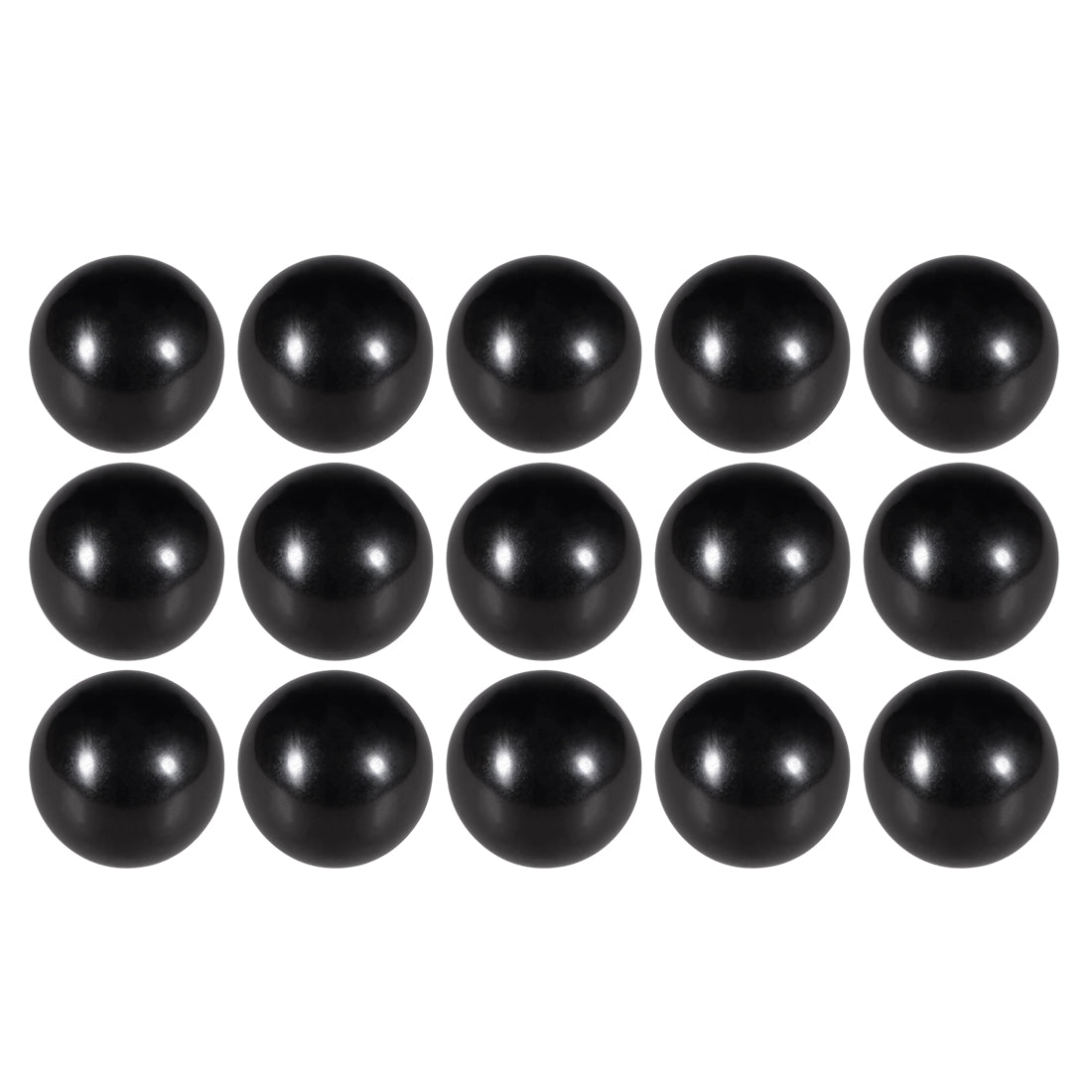 uxcell Uxcell 15 Pcs Thermoset Ball Knob M6 Female Thread Machine Handle 25mm Diameter Smooth Rim Black