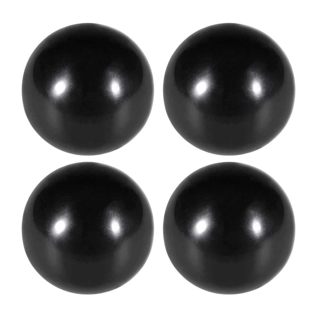 uxcell Uxcell 4 Pcs Thermoset Ball Knob M8 Female Thread Machine Handle 30mm Diameter Smooth Rim Black