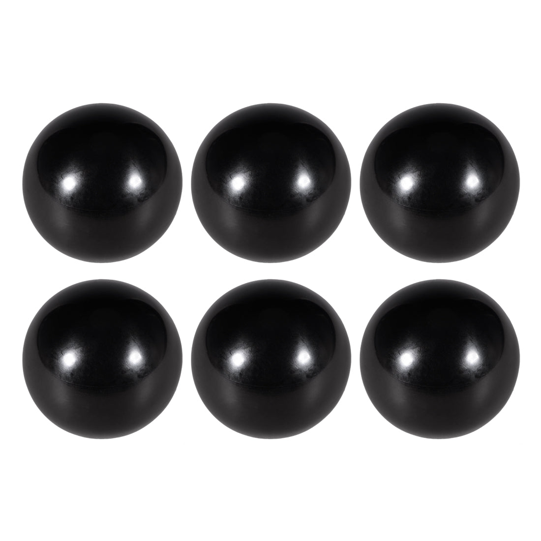 uxcell Uxcell 6 Pcs Thermoset Ball Knob M6 Female Thread Machine Handle 30mm Diameter Smooth Rim Black