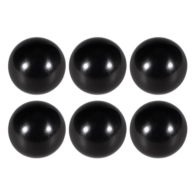 Harfington Uxcell 6 Pcs Thermoset Ball Knob M6 Female Thread Machine Handle 30mm Diameter Smooth Rim Black