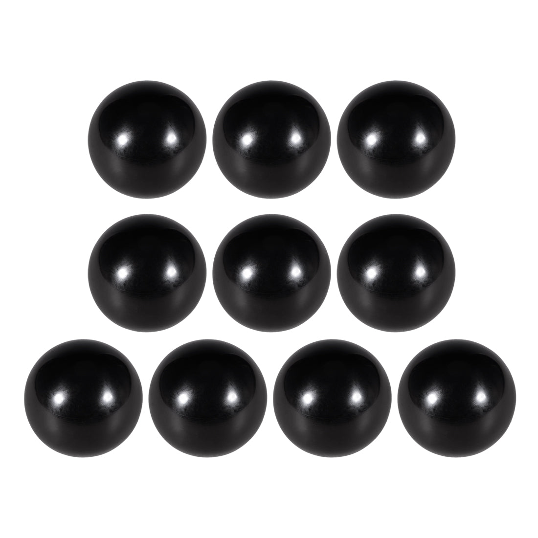 uxcell Uxcell 10 Pcs Thermoset Ball Knob M6 Female Thread Machine Handle 30mm Diameter Smooth Rim Black