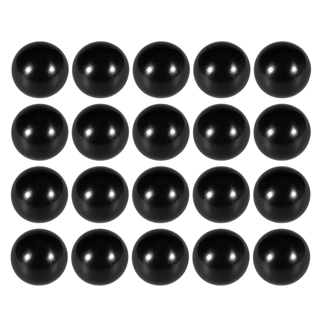 uxcell Uxcell 20Pcs Thermoset Ball Knob M6 Female Thread Machine Handle 30mm Diameter Smooth Rim Black