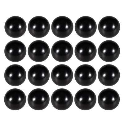 Harfington Uxcell 20Pcs Thermoset Ball Knob M6 Female Thread Machine Handle 30mm Diameter Smooth Rim Black