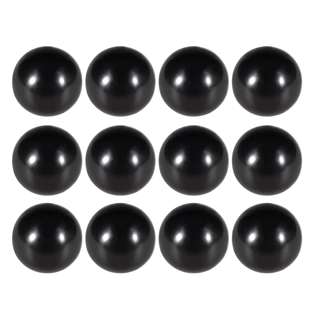 uxcell Uxcell 12 Pcs Thermoset Ball Knob M8 Female Thread Machine Handle 30mm Diameter Smooth Rim Black