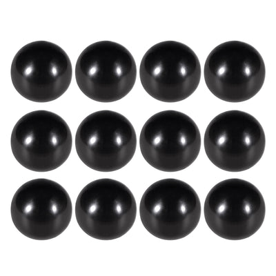 Harfington Uxcell 12 Pcs Thermoset Ball Knob M8 Female Thread Machine Handle 30mm Diameter Smooth Rim Black