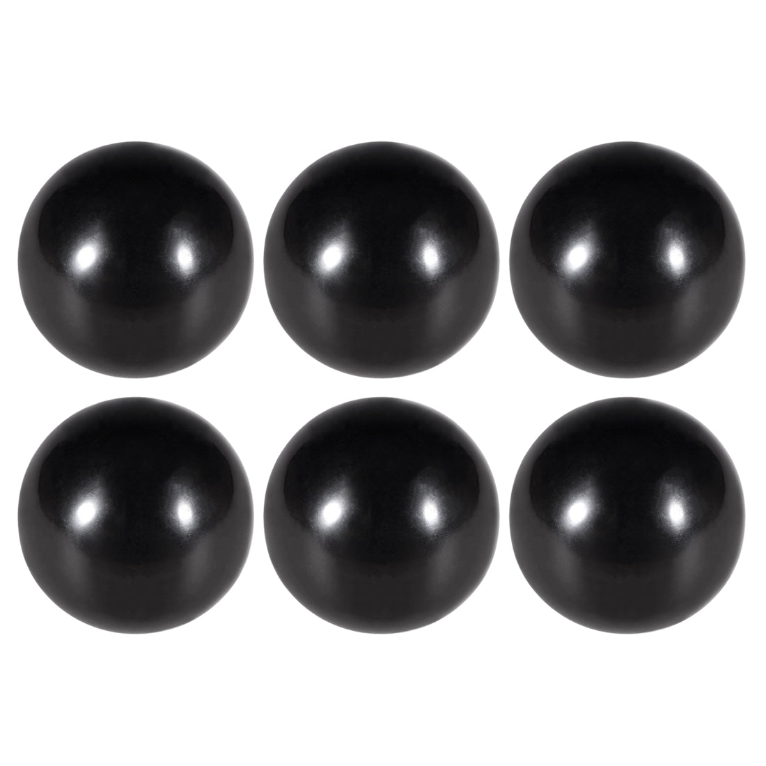 uxcell Uxcell 6 Pcs Thermoset Ball Knob M8 Female Thread Machine Handle 30mm Diameter Smooth Rim Black