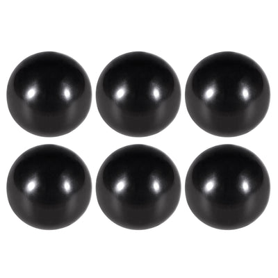 Harfington Uxcell 6 Pcs Thermoset Ball Knob M8 Female Thread Machine Handle 30mm Diameter Smooth Rim Black