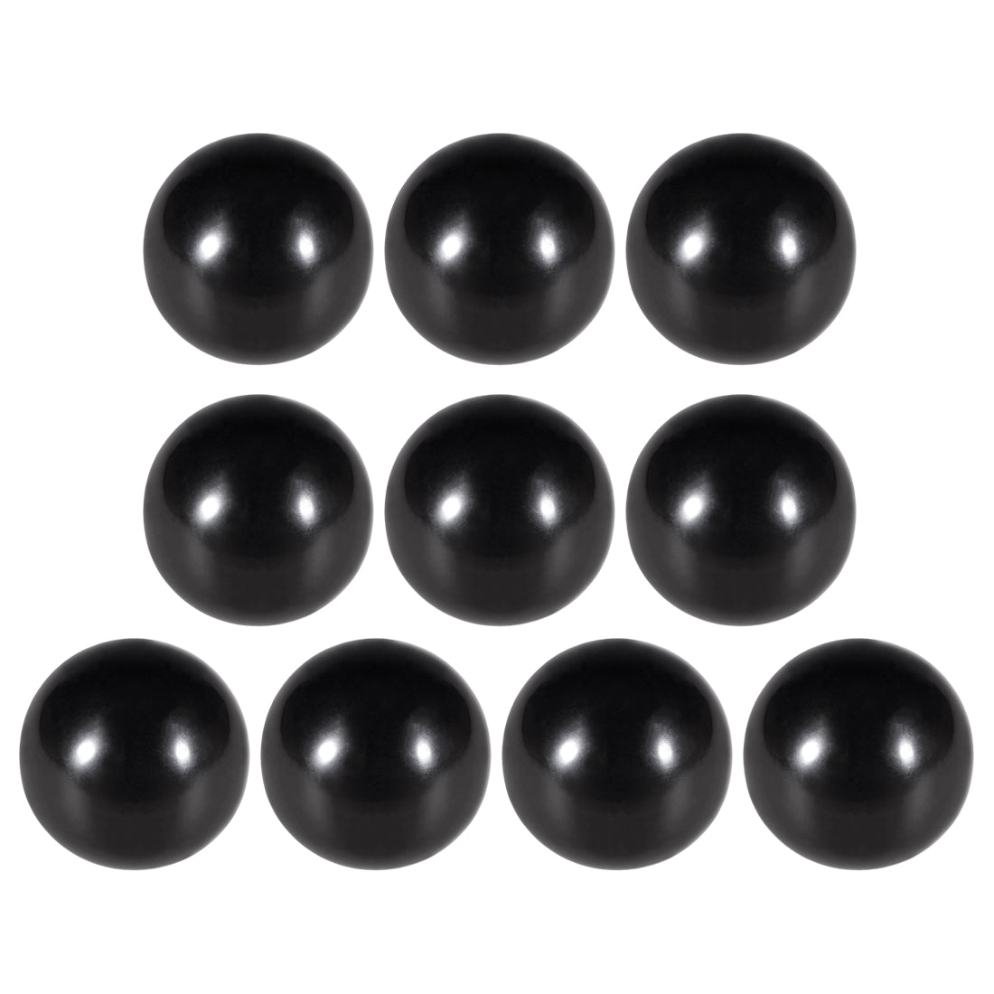 uxcell Uxcell 10 Pcs Thermoset Ball Knob M8 Female Thread Machine Handle 30mm Diameter Smooth Rim Black