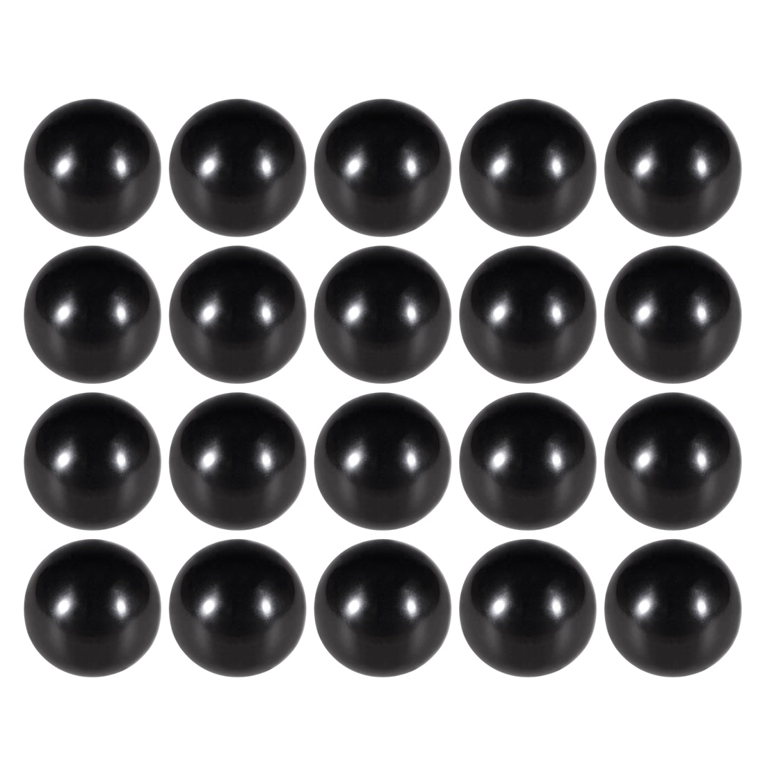 uxcell Uxcell 20 Pcs Thermoset Ball Knob M8 Female Thread Machine Handle 30mm Diameter Smooth Rim Black