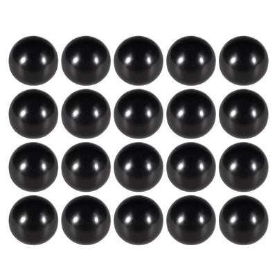 Harfington Uxcell 20 Pcs Thermoset Ball Knob M8 Female Thread Machine Handle 30mm Diameter Smooth Rim Black