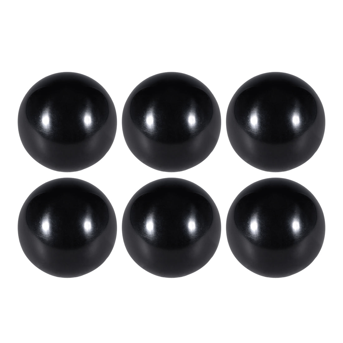 uxcell Uxcell 6 Pcs Thermoset Ball Knob M8 Female Thread Machine Handle 32mm Diameter Smooth Rim Black