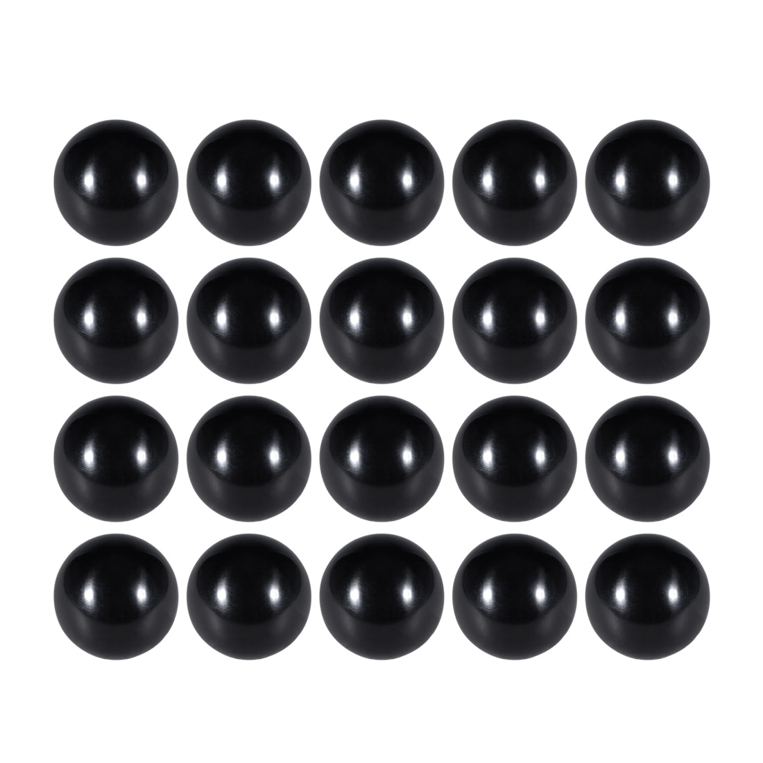 uxcell Uxcell 20 Pcs Thermoset Ball Knob M8 Female Thread Machine Handle 32mm Diameter Smooth Rim Black