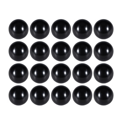 Harfington Uxcell 20 Pcs Thermoset Ball Knob M8 Female Thread Machine Handle 32mm Diameter Smooth Rim Black